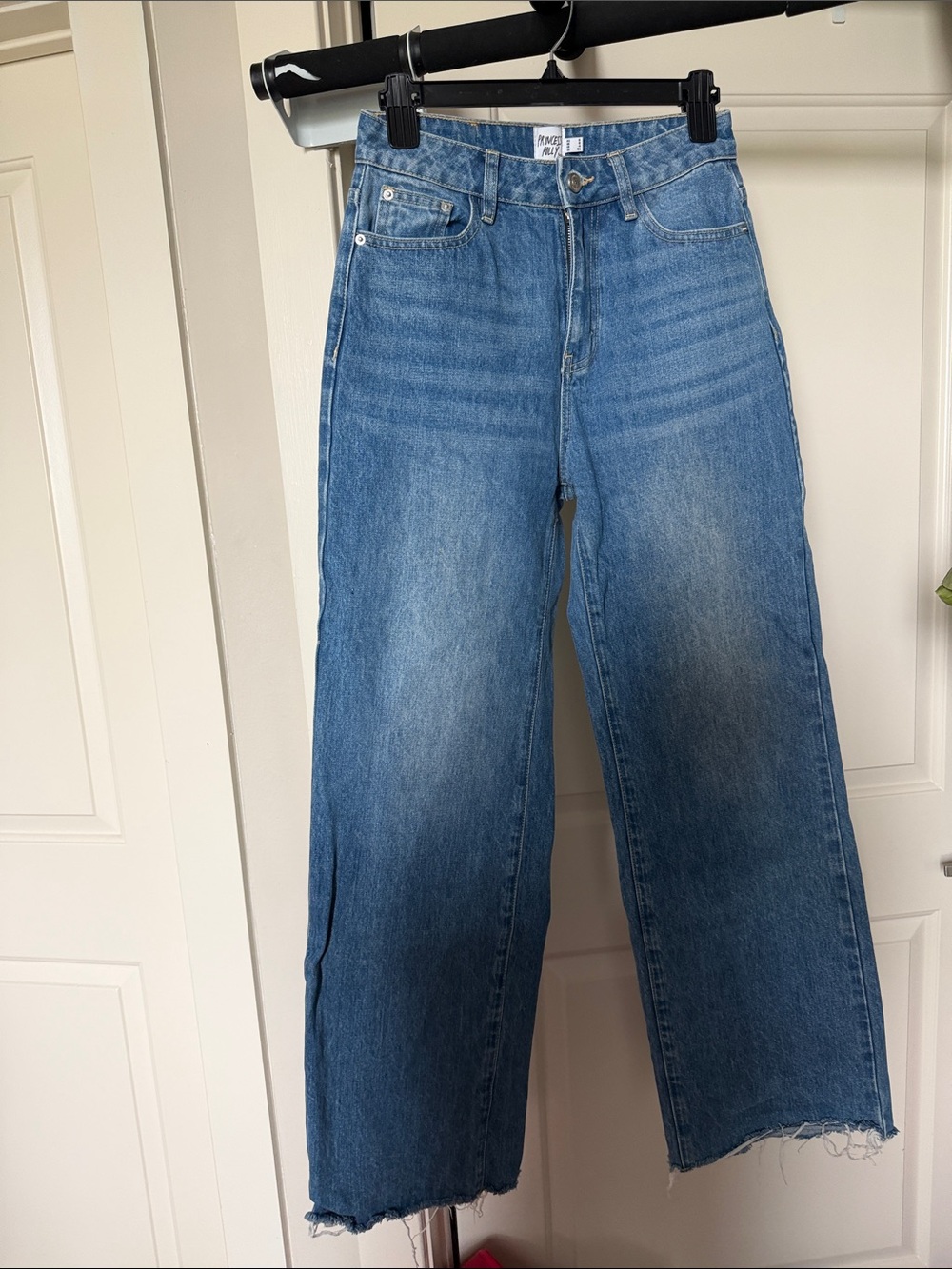 Princess Polly Light Blue Wide Leg High-Rise Jeans